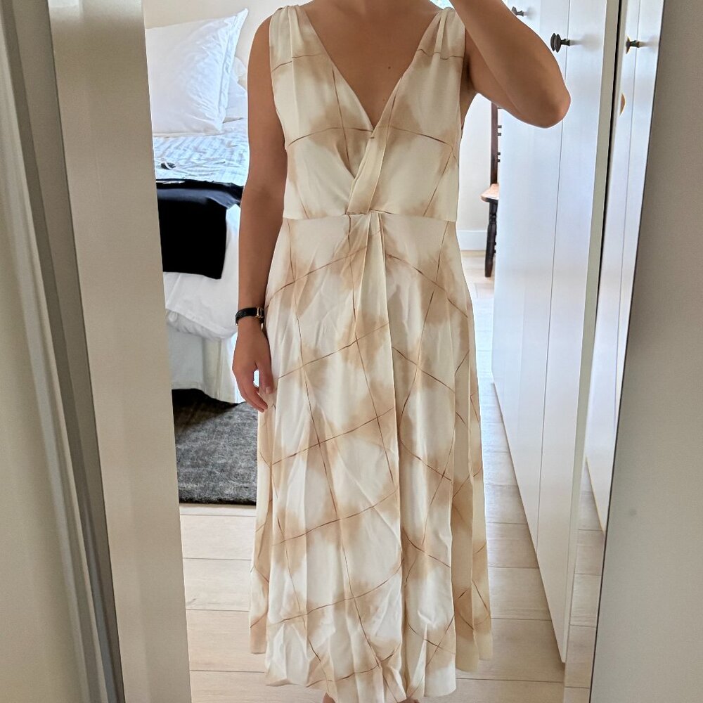 LAST CHANCE Vince Printed Silk Maxi Dress 6